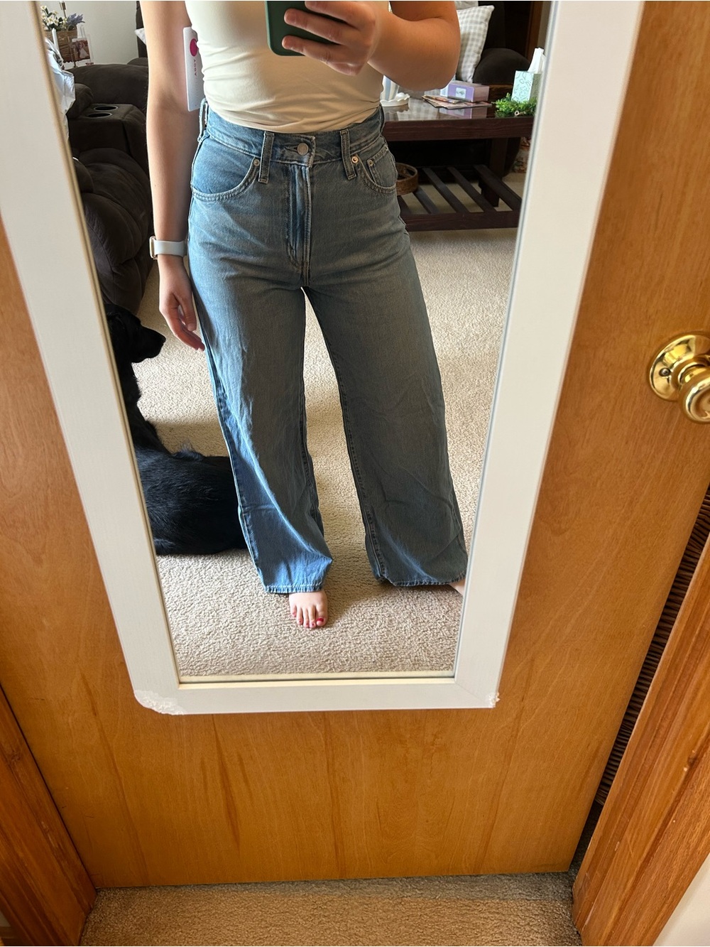 Levi's Light Blue High-Rise Wide Leg Jeans